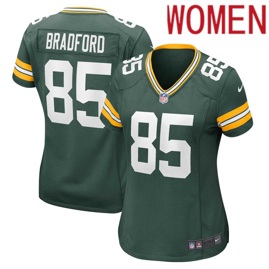 Women Green Bay Packers 85 Corey Bradford Nike Green Retired Player NFL Jersey